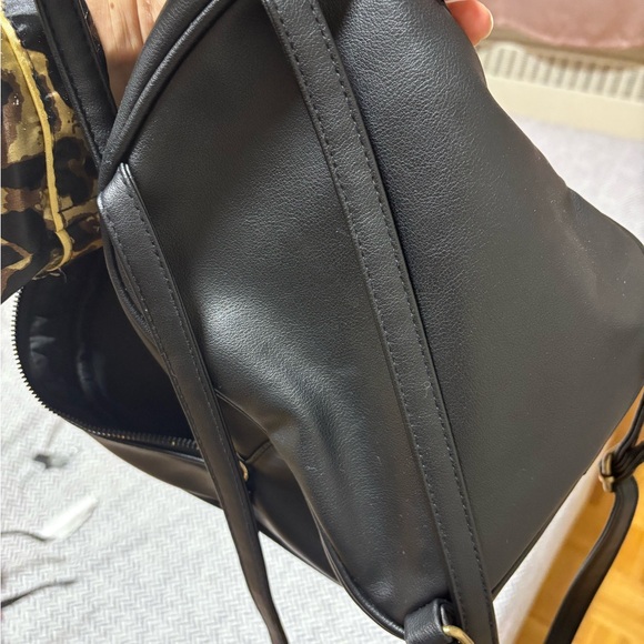 Black Leather Backpack - Picture 3 of 5